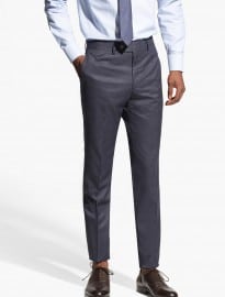 He By Mango Micro-houndstooth Suit Trousers