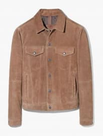 He By Mango Buttoned Suede Jacket
