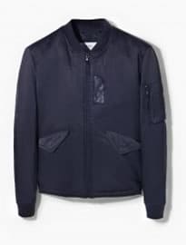 He By Mango Satin Nylon Bomber Jacket