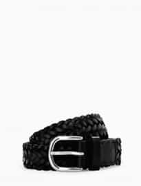 He By Mango Leather Braided Belt