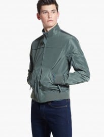 He By Mango Grosgrain-trim Nylon Jacket
