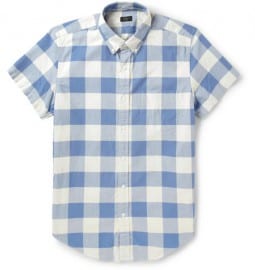 J.crew Regular-fit Check Cotton Oxford Shirt