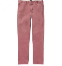J.crew Broken In Slim-fit Brushed-cotton Chinos