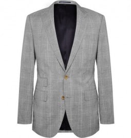 J.crew Prince Of Wales Check Wool And Linen-blend Suit Jacket