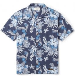 Neighborhood Printed Short-sleeved Cotton Shirt