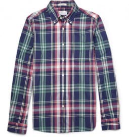 Gant Rugger Slim-fit Madras Plaid Brushed-cotton Shirt
