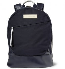 Want Les Essentiels De La Vie Kastrup Leather-trimmed Cotton-canvas Backpack
