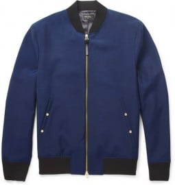 Ps By Paul Smith Lightweight Wool And Mohair-blend Bomber Jacket