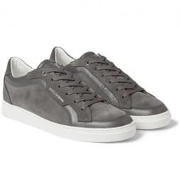Dolce & Gabbana Suede And Leather-panelled Sneakers