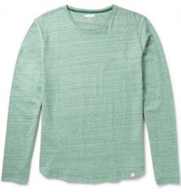 Orlebar Brown Perry Long-sleeved Melange Cotton-jersey T-shirt