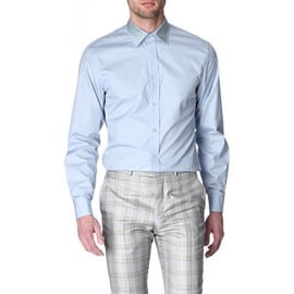 Alexander Mcqueen Metallic-collar Slim-fit Shirt