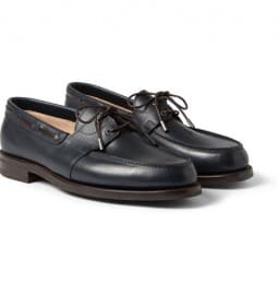 John Lobb Livonia Full-grain Leather Boat Shoes