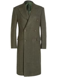 Richard James Herringbone Wool Overcoat