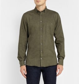 Richard James Brushed Cotton-twill Shirt