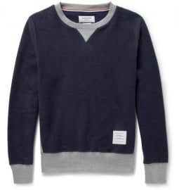 Thom Browne Panelled Cotton-jersey Sweatshirt