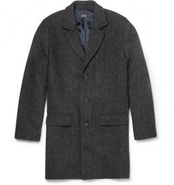 A.p.c. Unstructured Harris Tweed Wool Overcoat