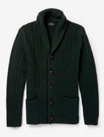 Polo Ralph Lauren Cable-knit Wool Shawl-collar Cardigan