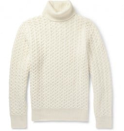 Berluti Waffle-knit Cashmere Rollneck Sweater