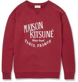 Maison Kitsune Printed Loopback Cotton-jersey Sweatshirt