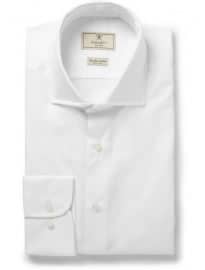 Hackett White Mayfair Slim-fit Cotton-poplin Shirt