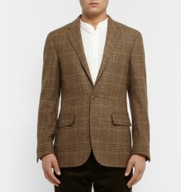 Ralph Lauren Check Wool And Alpaca-blend Blazer