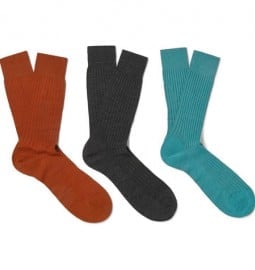 Pantherella Three-pack Merino Wool-blend Socks