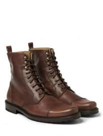 Billy Reid Burnished-leather Lace-up Boots