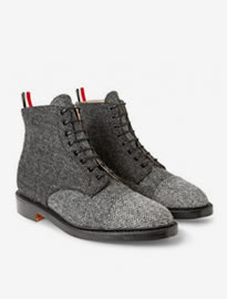 Thom Browne Herringbone Tweed Derby Boots