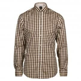 Boss Black Mens Lorenzo Brown Checked Shirt