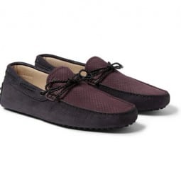 Tods Embossed-panel Nubuck Driving Shoes