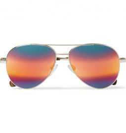 Cutler And Gross Metal Aviator Mirrored Sunglasses