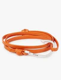 Miansai Orange Hook Leather Wrap Bracelet Sc78879