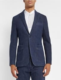 Officine Generale Slim-fit Selvedge Denim Suit Jacket