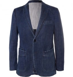 Officine Generale Slim-fit Selvedge Denim Suit Jacket