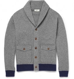 J. Crew J.crew Wallace & Barnes Suede Elbow Patch Wool-blend Cardigan
