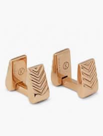 Kingsman Deakin & Francis Rose Gold-plated Chevron Cufflinks