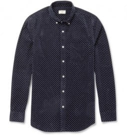 Club Monaco Slim-fit Polka-dot Corduroy Shirt