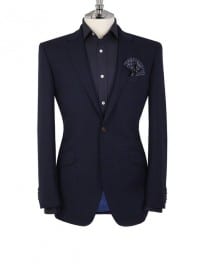 T.m.lewin Franklin Blue Check 1-button Slim Fit Suit