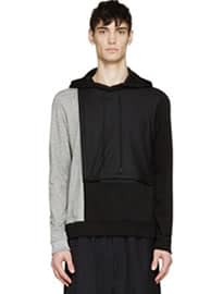 Black & Grey Bellowed Hoodie