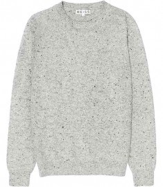 Reiss Braun Flecky Crew Neck Jumper