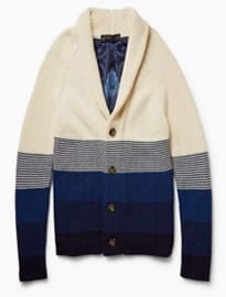 Etro Degrade-stripe Shawl-collared Cotton Cardigan