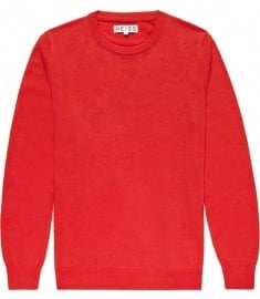 Reiss Orion Woolly Merino Crew Neck Sweater Blood Orange