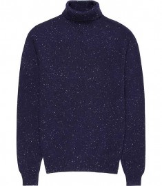 Reiss Dasher Fleck Print Crew Neck Knit Navy