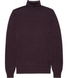 Reiss Moon Extra Fine Merino Roll Neck Bordeaux
