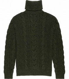 Reiss Busto Heavyweight Roll Neck Knit Emerald