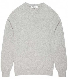 Reiss Herald Crew Neck Cashmere Jumper Grey Melange
