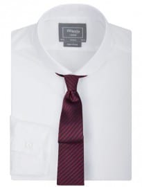 T.m.lewin London Super Fitted White Round Cutaway Collar Shirt