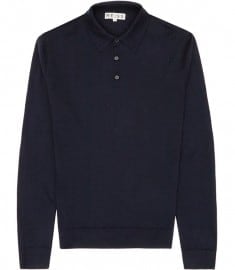Reiss Boulter Merino Polo Shirt Navy