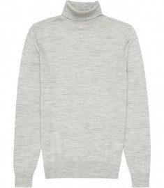 Reiss Crow Roll Neck Merino Jumper Grey