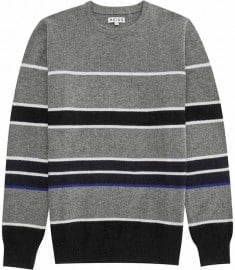 Reiss Skills Stripe Crew -neck Jumper Charcoal